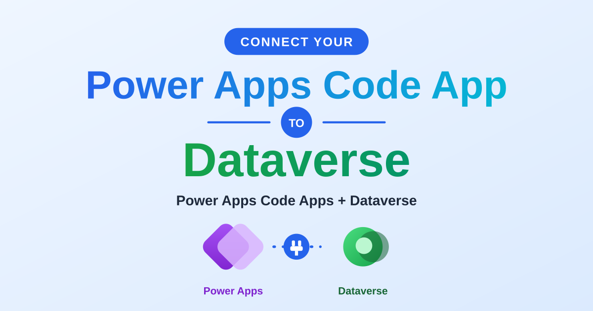 Connect Power Apps Code Apps to Dataverse (PAC CLI + CRUD) article image
