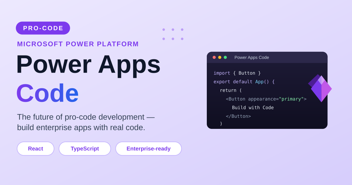 Power Apps Code — The Future of Pro-Code Development on the Power Platform article image
