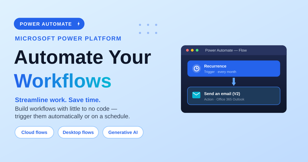 Power Automate Flow Types Explained — and How to Build Your First Cloud Flow article image